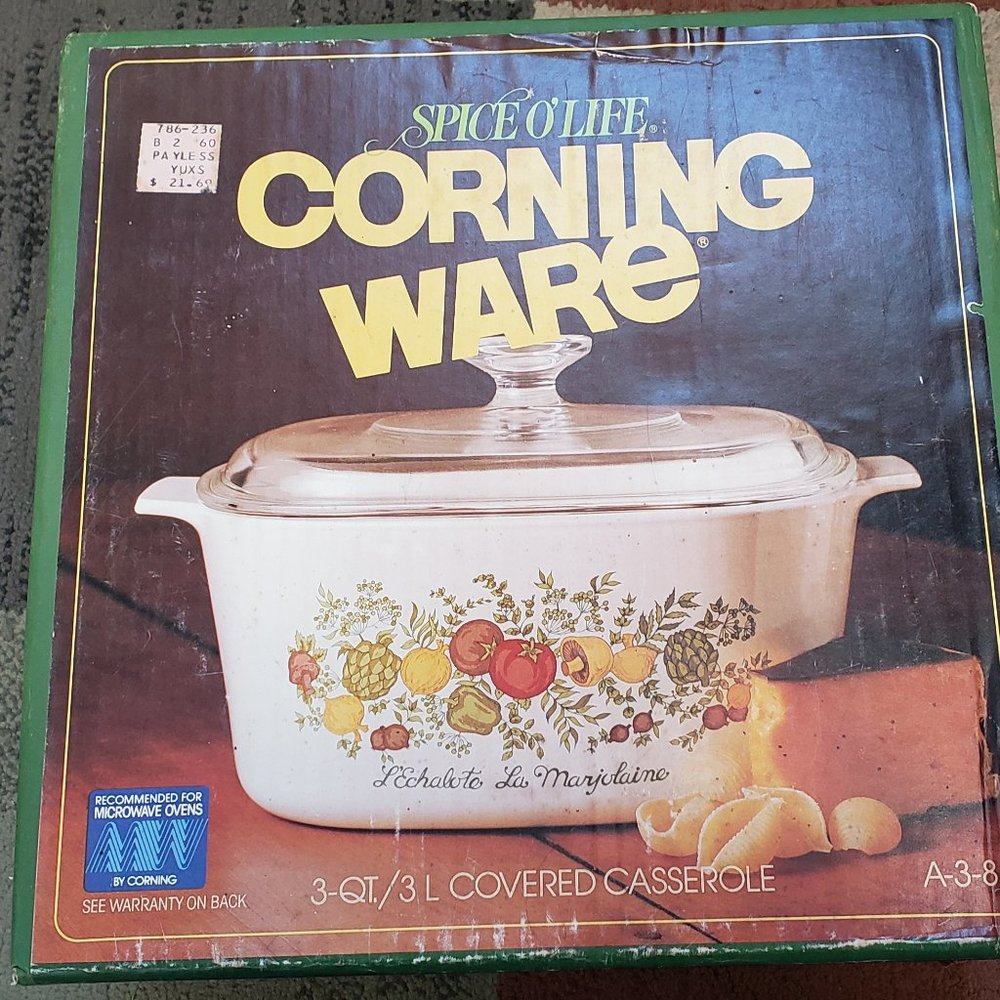 Vintage Corning Ware Spice of Life L'narholaine Casserole Dish.